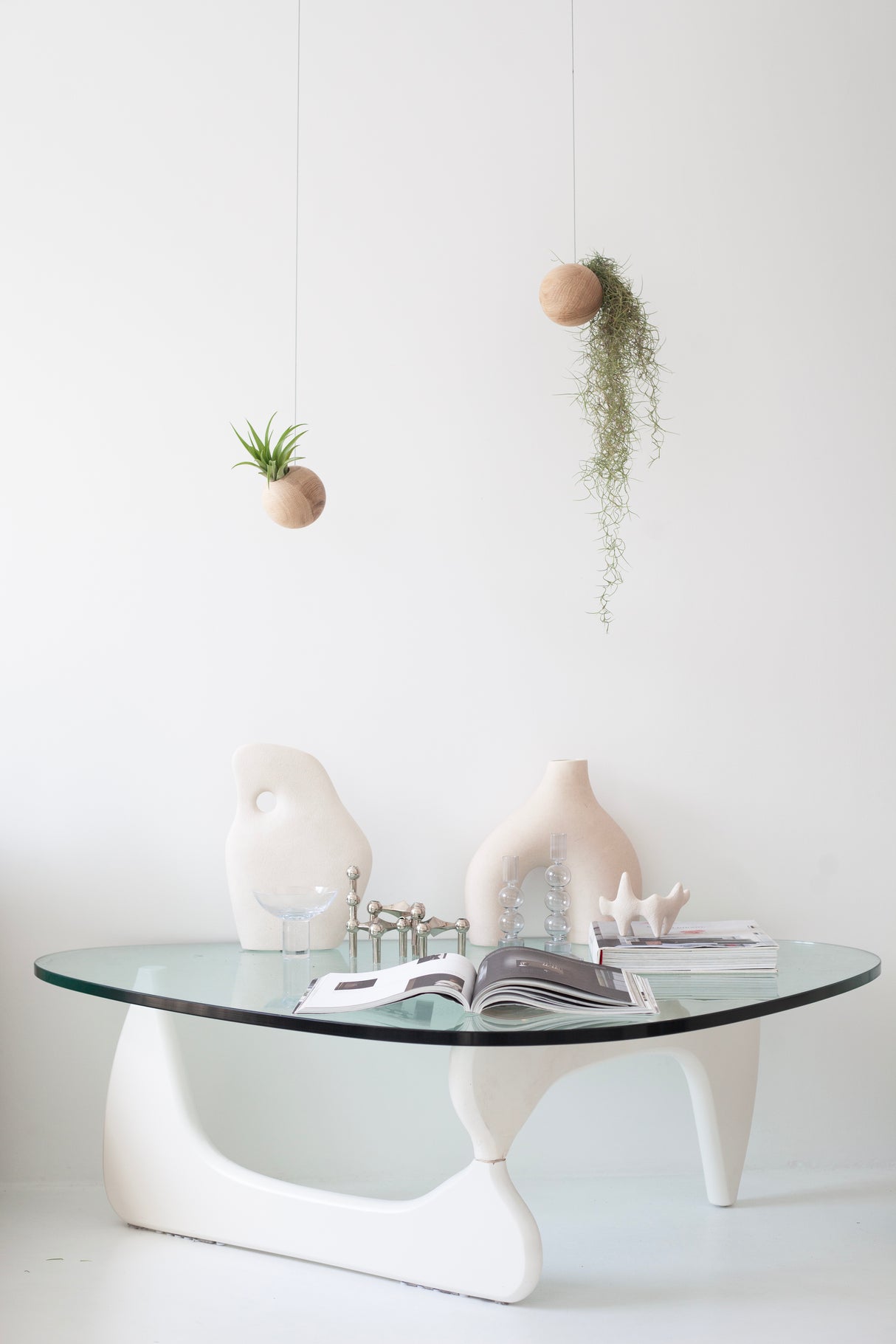 Sphère suspendue - Chêne clair