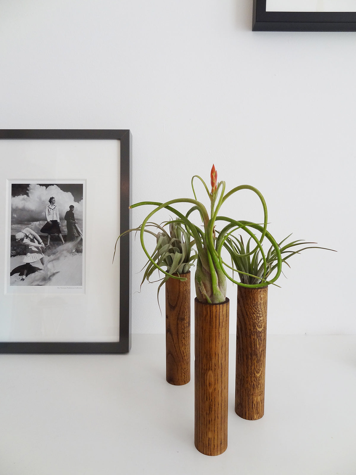 Cylindre sur pied - Chêne foncé - Lot de 3